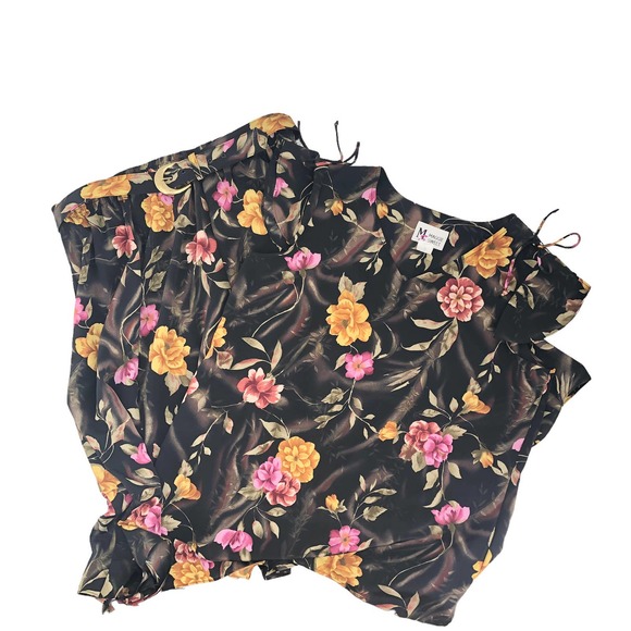 Maggie Sweet Womens Vintage Matching Outfit Floral Blouse and Belted Skirt - Picture 8 of 8